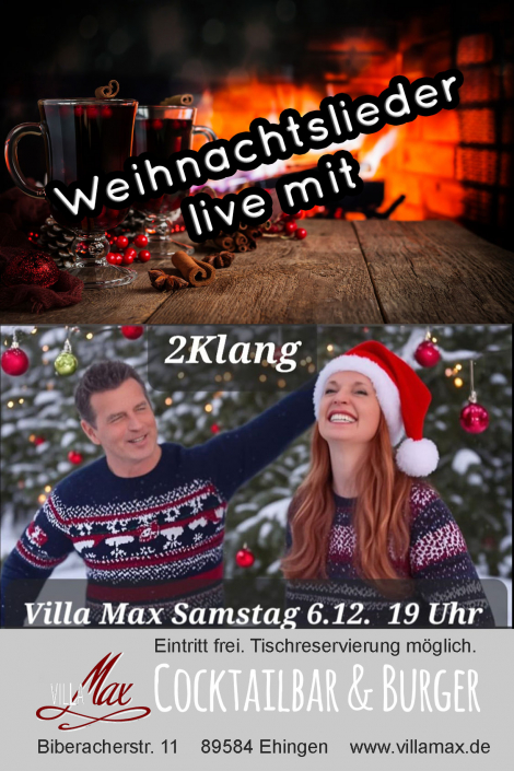 Weihnachtsmusik live in der Villa Max